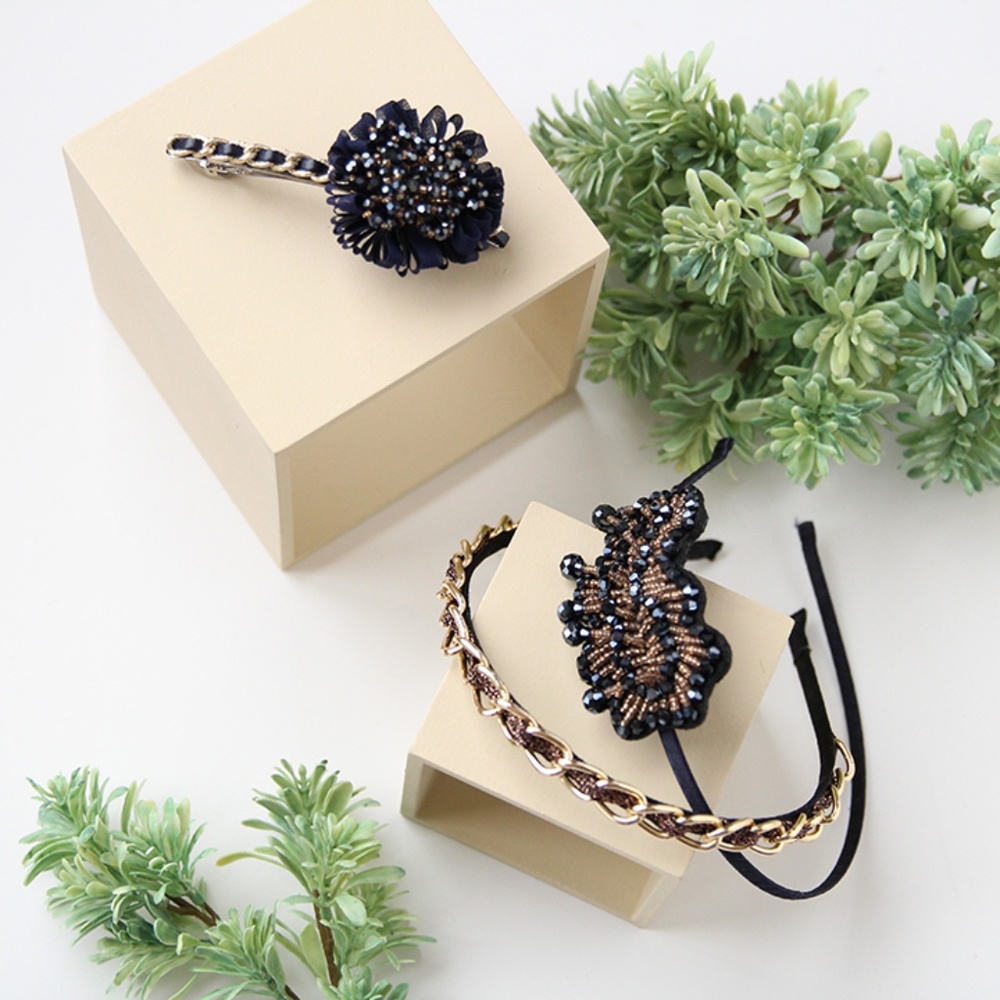 BLACK AND GOLD Hair Accessories - Set of 3